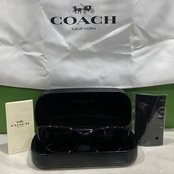Coach Hardware Narrow Rectangle Sunglasses NIB main image 6